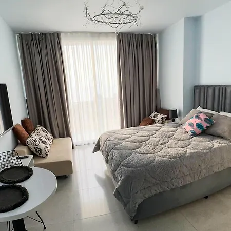 Апартаменты Seasky Abelia Residence, With Sea View, Beach, Pools, Sauna, Bogaz Iskele North Cyprus