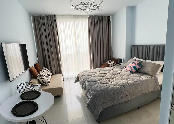 Apartmán Seasky Abelia Residence, With Sea View, Beach, Pools, Sauna, Bogaz Iskele North Cyprus